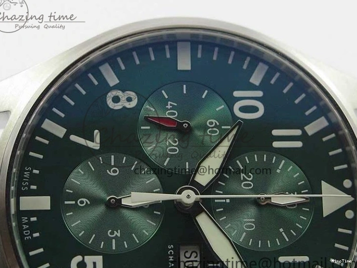 MIROTIME 0109 Pilot Chrono IW377726 ZF 1:1 Best Edition Green Dial on Brown Leather Strap A Trendsetting 7125
